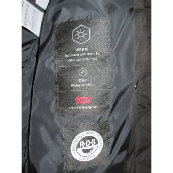 Levi's Women's Performance Down Filled Insulated Puffer Jacket Black NWT - Picture 7 of 8